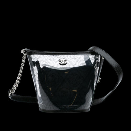 Black Plastic Chanel Bucket Bag