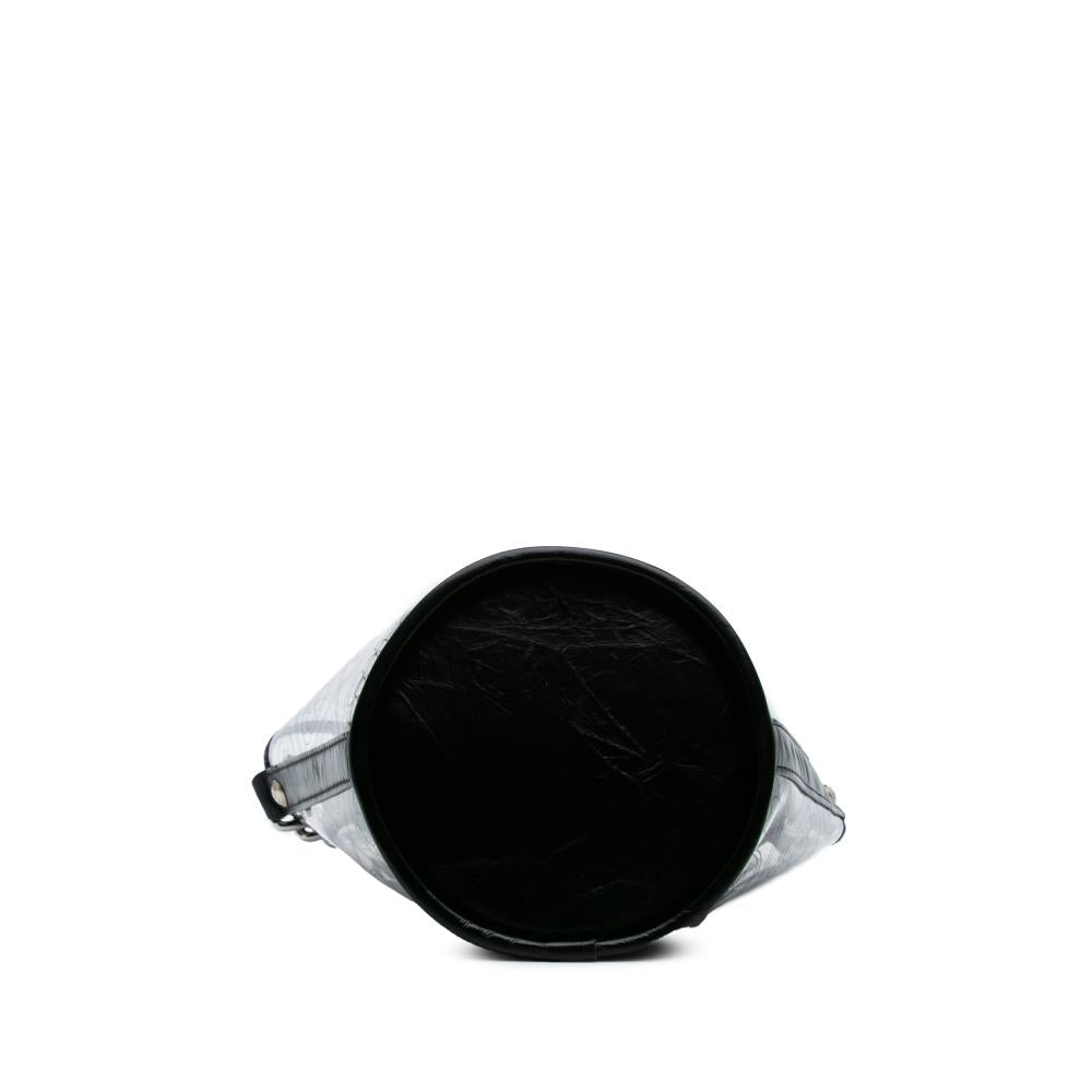 Black Plastic Chanel Bucket Bag