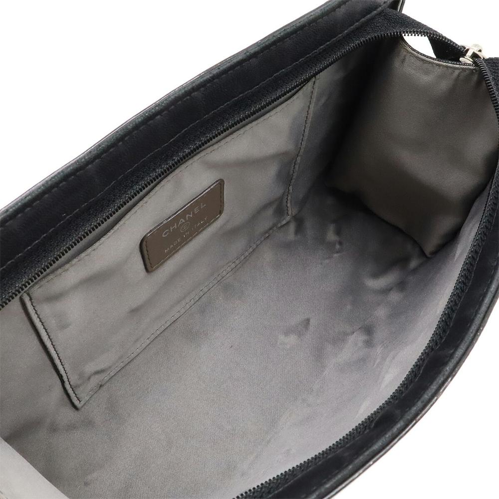 Black Plastic Chanel Shoulder Bag