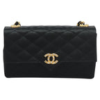 Black Satin Chanel Flap Bag