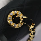 Black Satin Chanel Flap Bag