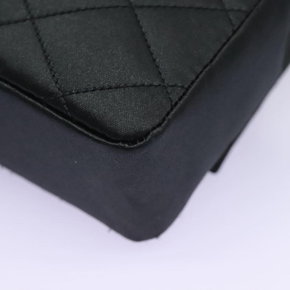 Black Satin Chanel Flap Bag