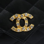 Black Satin Chanel Flap Bag
