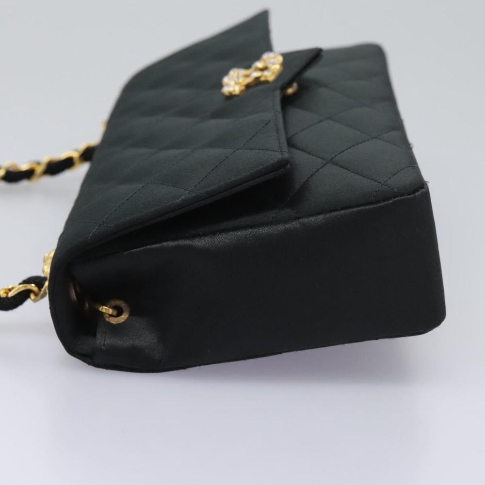 Black Satin Chanel Flap Bag