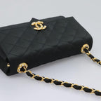 Black Satin Chanel Flap Bag