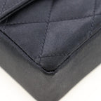 Black Satin Chanel Shoulder Bag