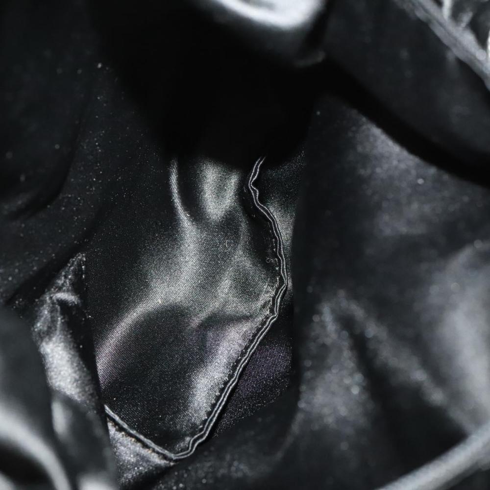 Black Silk Chanel Shoulder Bag