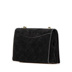 Black Suede Chanel Crossbody Bag