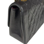 Black Suede Chanel Shoulder Bag