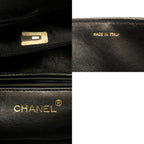 Black Suede Chanel Shoulder Bag