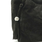 Black Suede Chanel Shoulder Bag