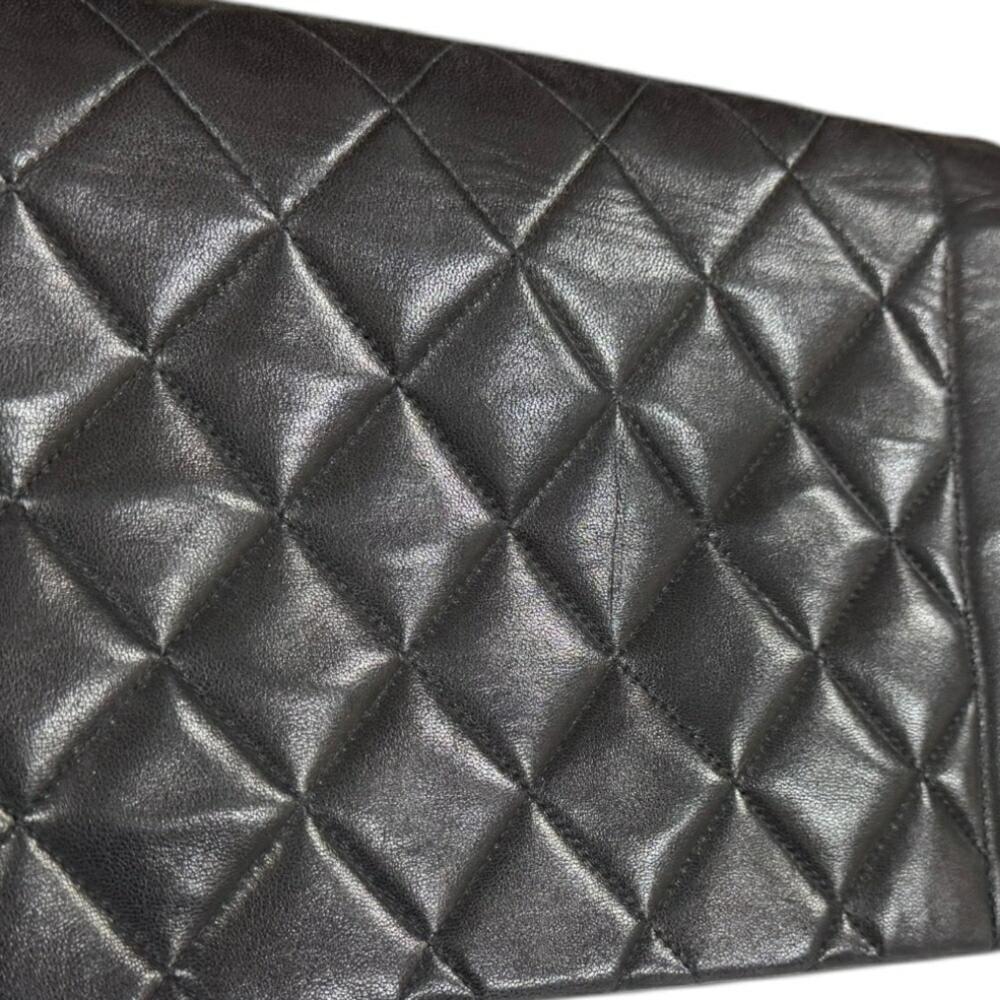 Black Suede Chanel Shoulder Bag