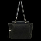 Black Suede Chanel Shoulder Bag