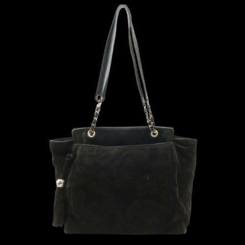 Black Suede Chanel Shoulder Bag