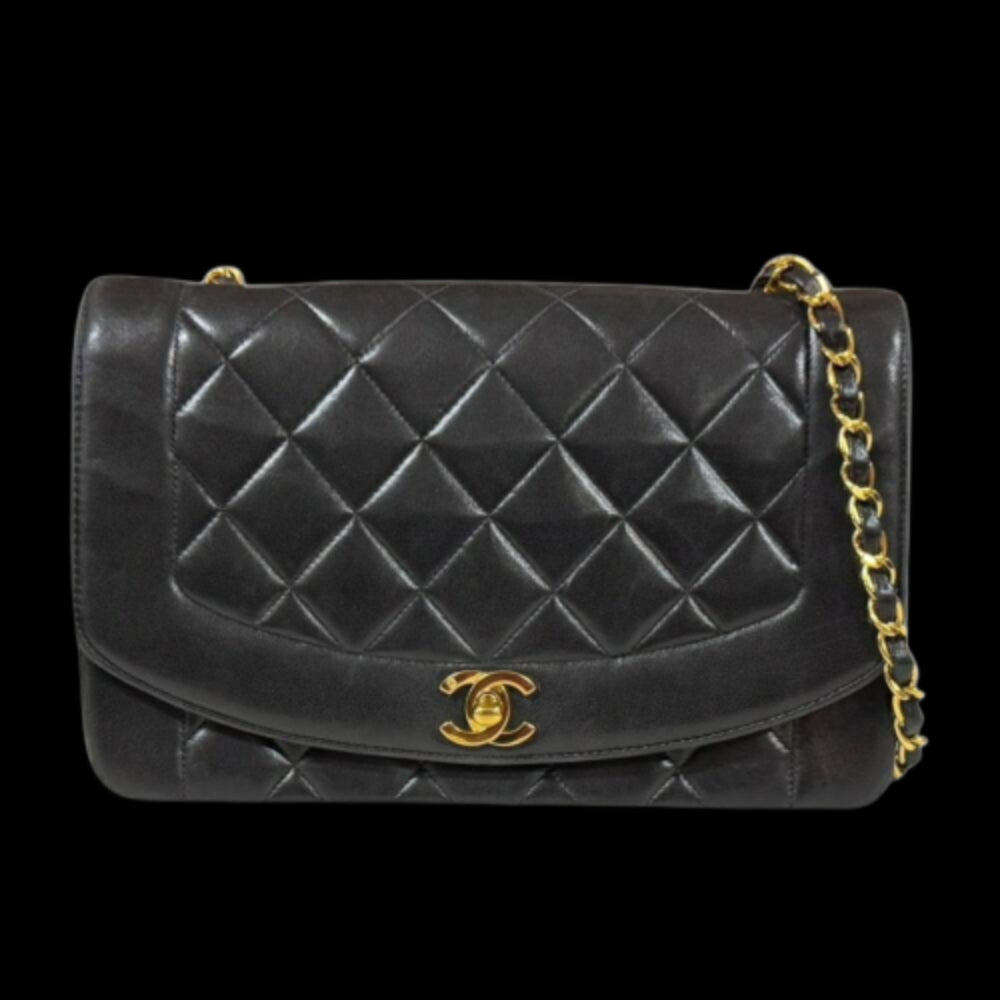 Black Suede Chanel Shoulder Bag