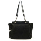 Black Suede Chanel Shoulder Bag