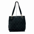 Black Suede Chanel Shoulder Bag