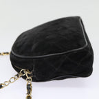 Black Suede Chanel Shoulder Bag