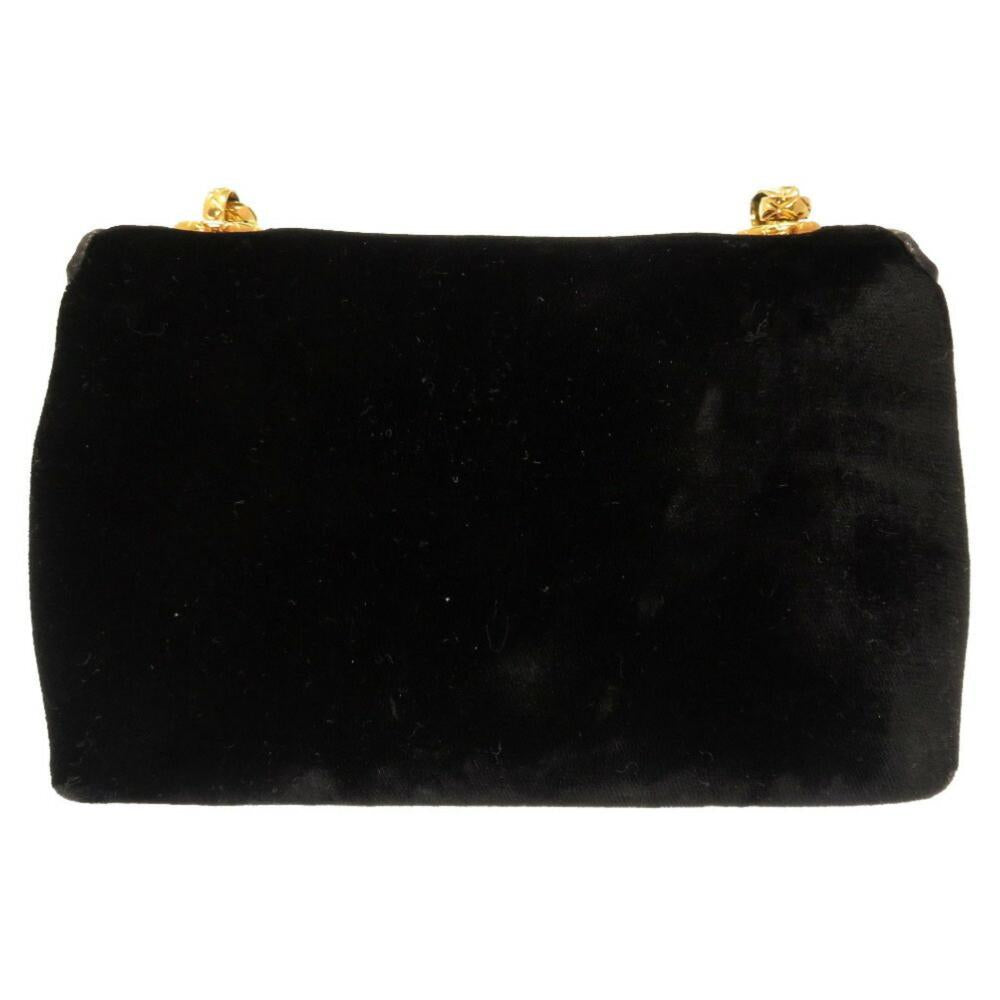 Black Suede Chanel Shoulder Bag
