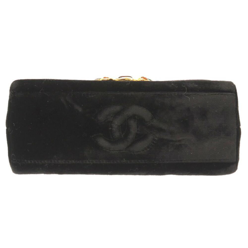 Black Suede Chanel Shoulder Bag