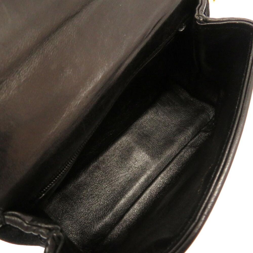 Black Suede Chanel Shoulder Bag