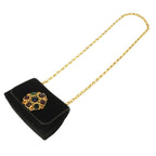 Black Suede Chanel Shoulder Bag