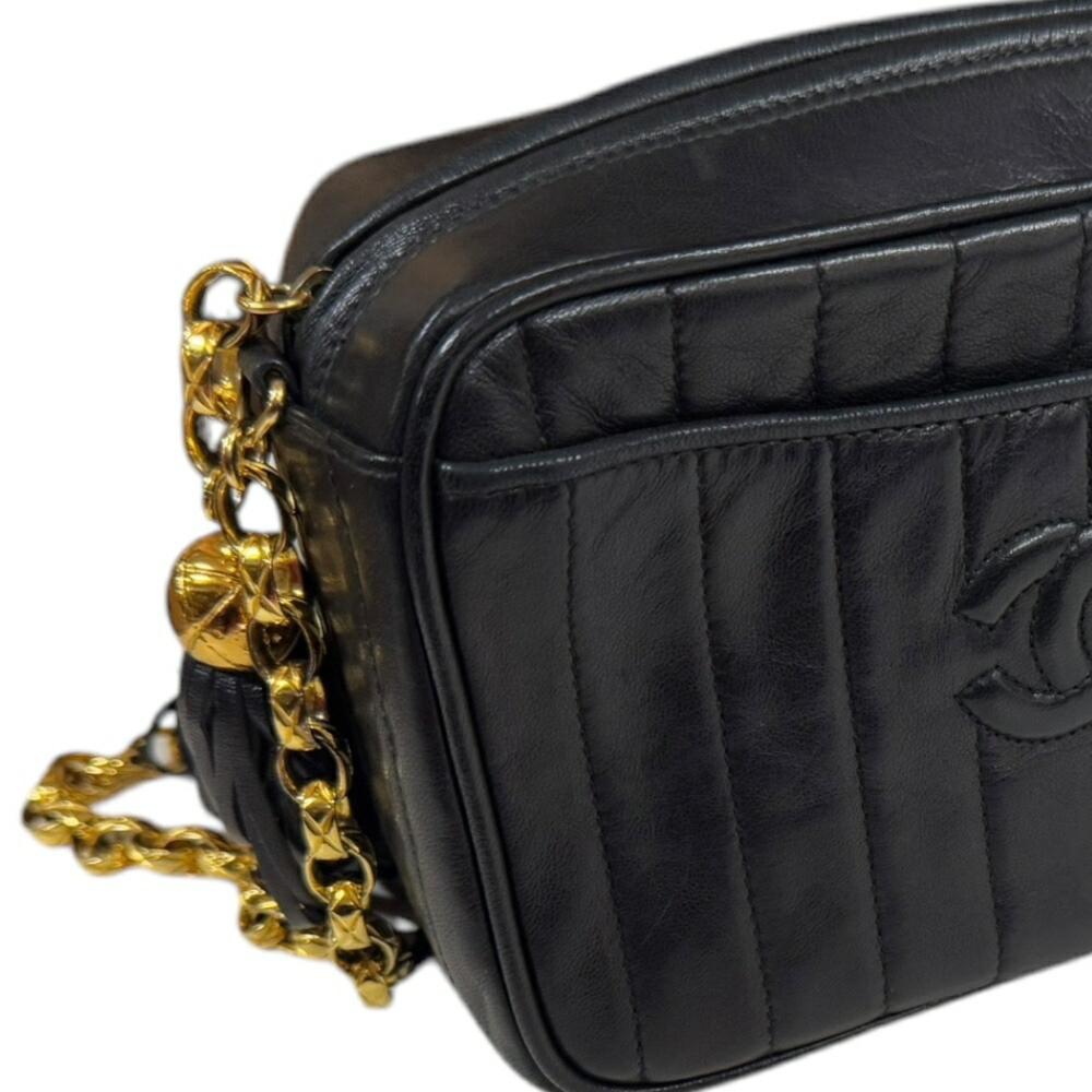 Black Suede Chanel Shoulder Bag