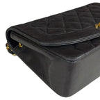 Black Suede Chanel Shoulder Bag