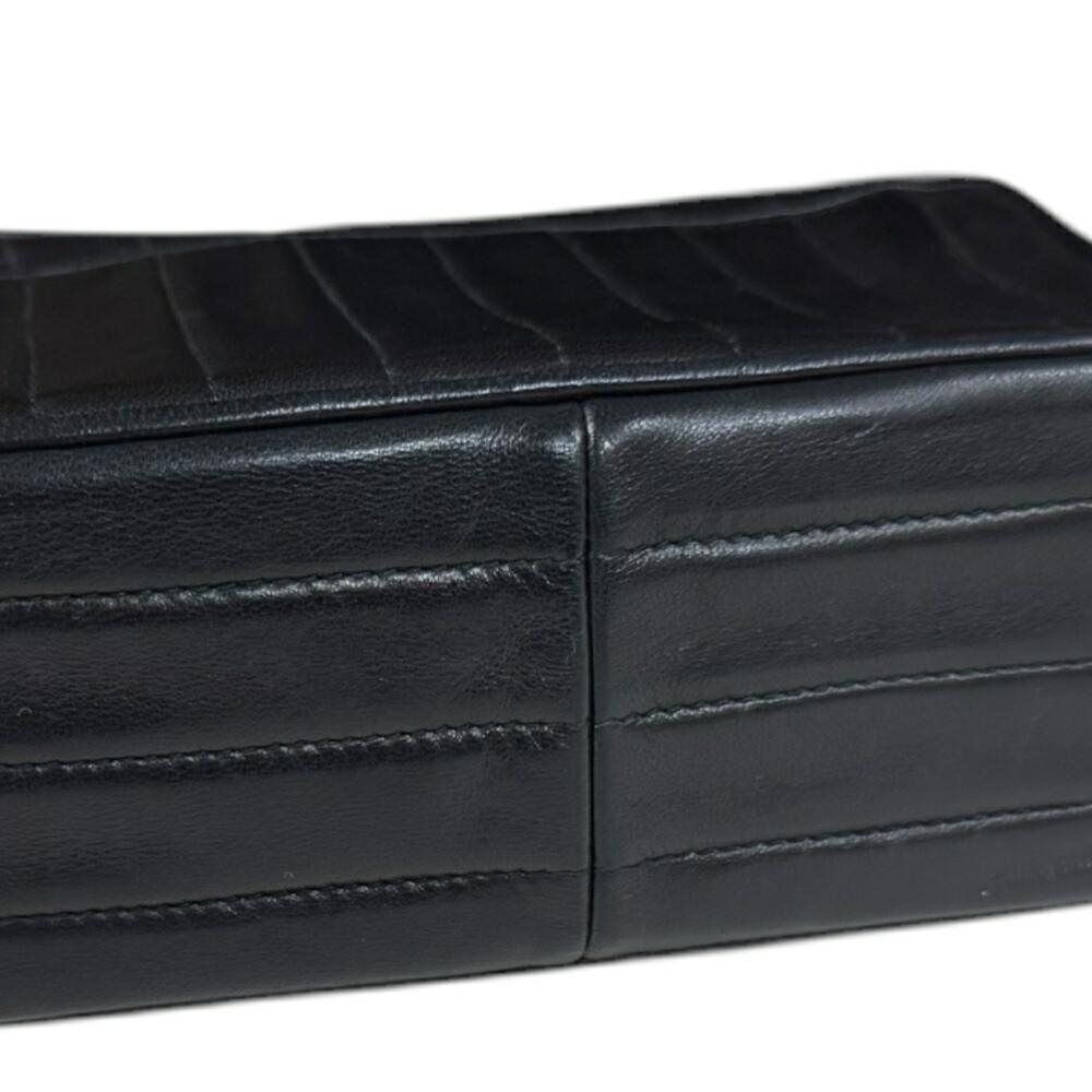Black Suede Chanel Shoulder Bag
