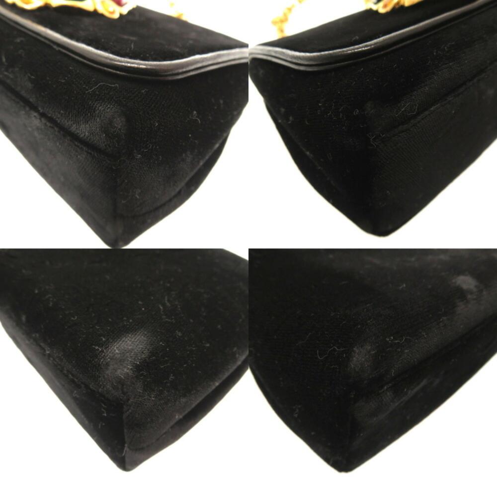 Black Suede Chanel Shoulder Bag