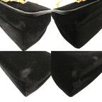 Black Suede Chanel Shoulder Bag