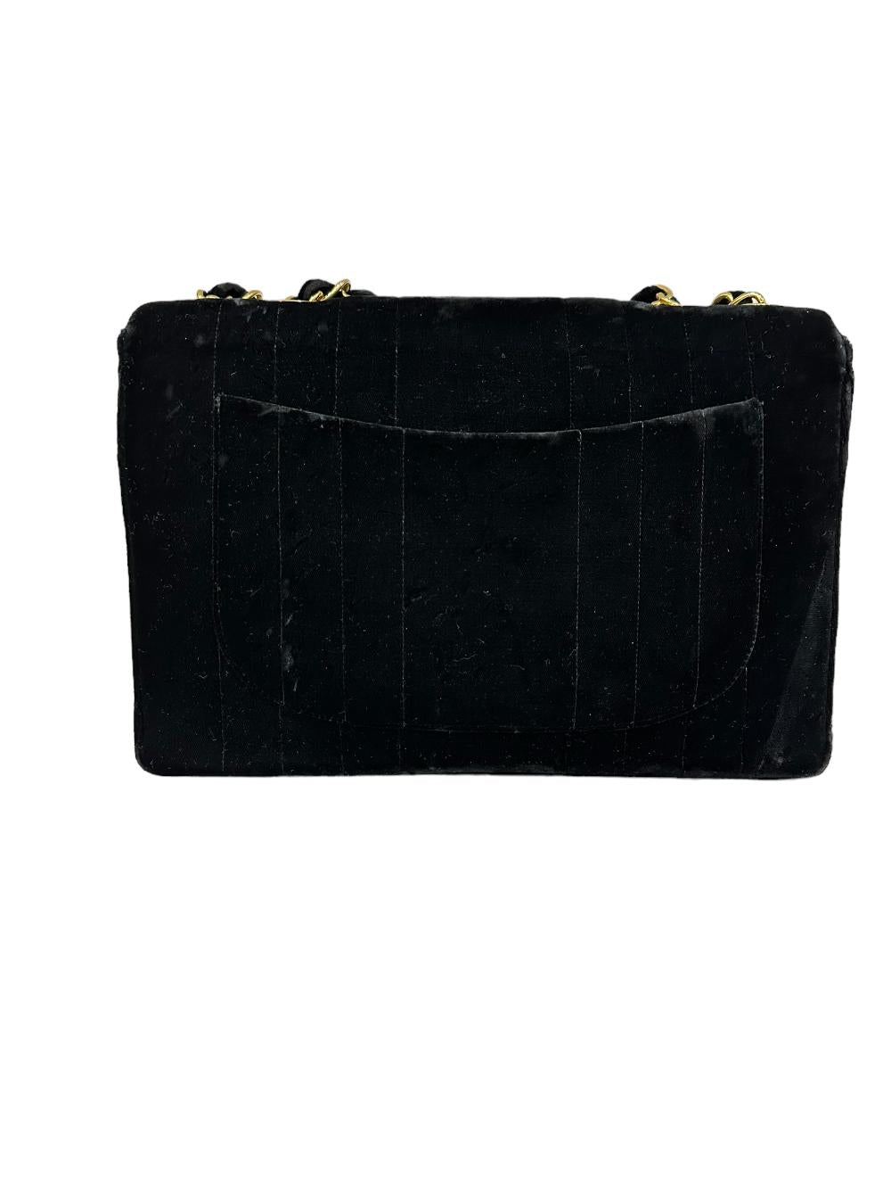 Black Velvet Chanel Flap Bag