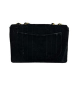 Black Velvet Chanel Flap Bag