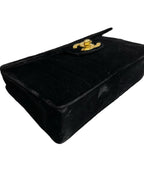 Black Velvet Chanel Flap Bag