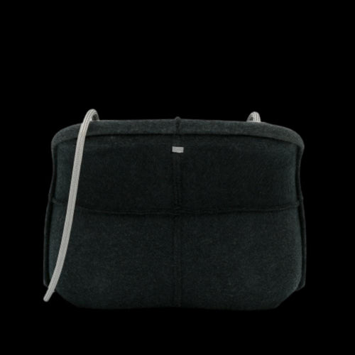 Black Wool Chanel Crossbody Bag