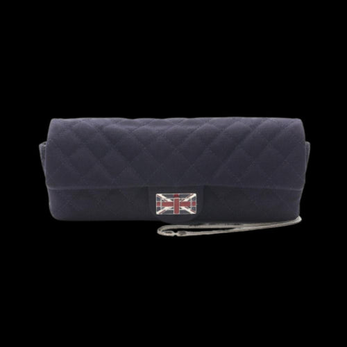 Blue Canvas Chanel Shoulder Bag