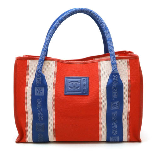 Blue Canvas Chanel Shoulder Bag