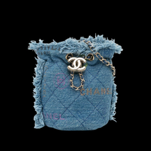 Blue Denim Chanel Bucket Bag