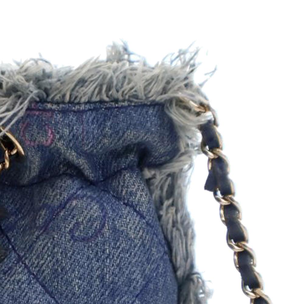 Blue Denim Chanel Bucket Bag
