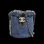 Blue Denim Chanel Bucket Bag