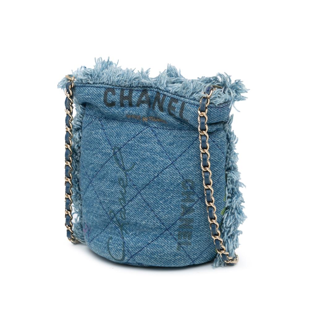 Blue Denim Chanel Bucket Bag