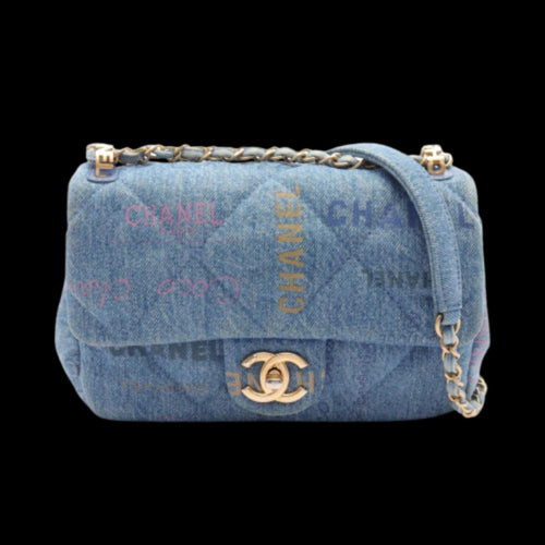 Blue Denim Chanel Crossbody Bag