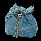 Blue Denim Chanel Shoulder Bag