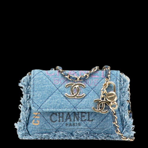 Blue Denim Chanel Shoulder Bag