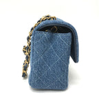 Blue Denim Chanel Shoulder Bag