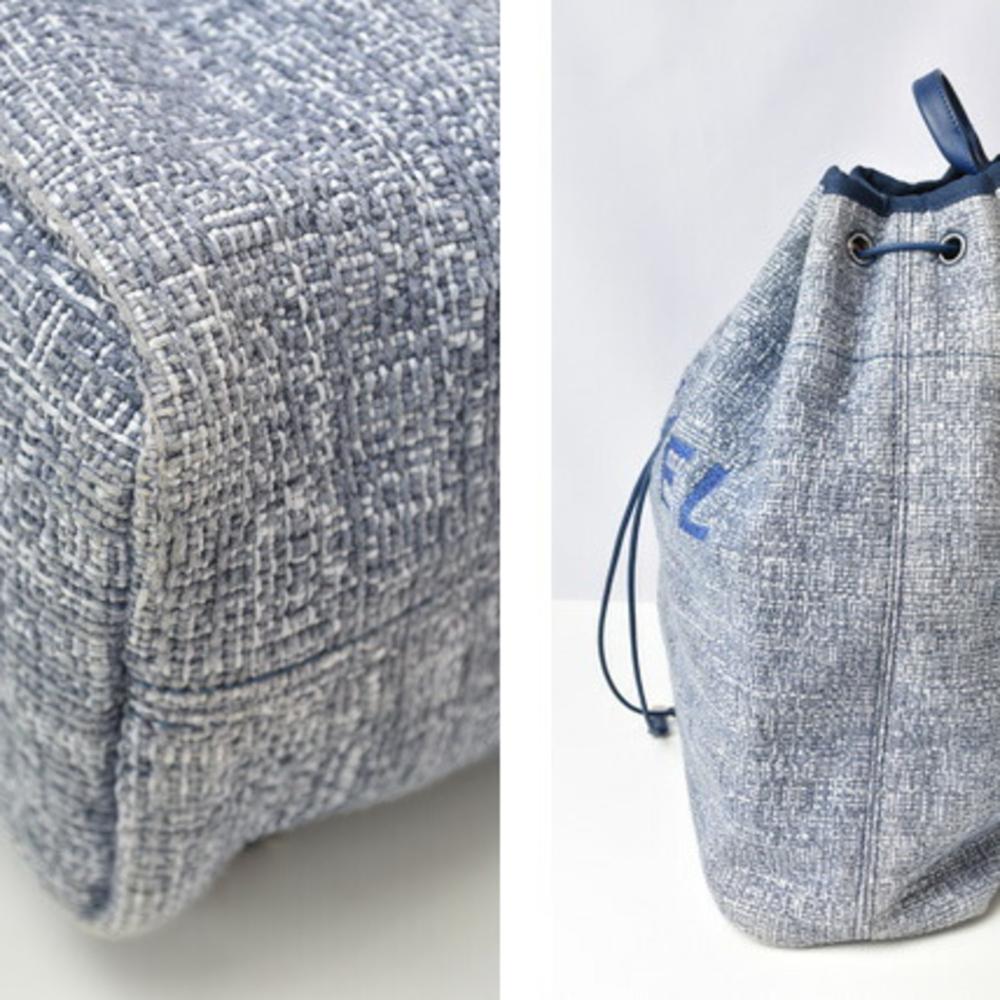 Blue Fabric Chanel Backpack
