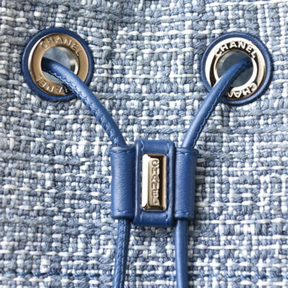 Blue Fabric Chanel Backpack