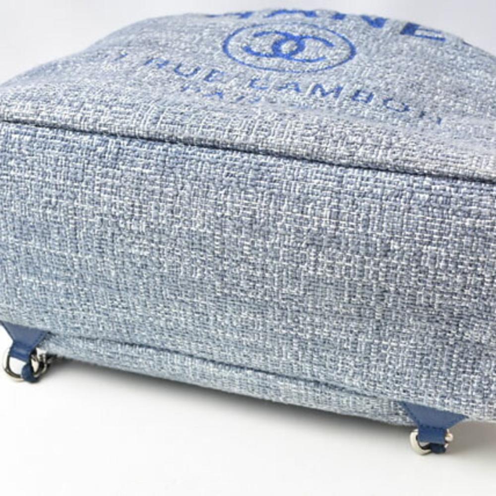 Blue Fabric Chanel Backpack