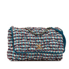 Blue Fabric Chanel Crossbody Bag
