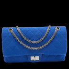 Blue Fabric Chanel Flap Bag